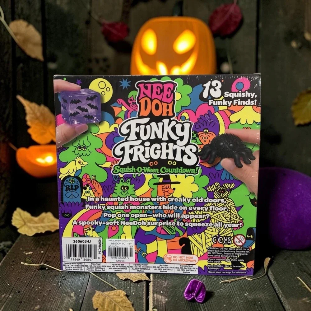 NeeDoh Funky Frights Squish-O-Ween Countdown Halloween Advent Calendar 13 Pack